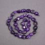 Amethyst natural stone faceted beads on thread, diameter 10x9 mm, length 39 cm +/-