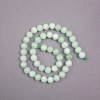 Beads on thread, Amazonite, natural stone, smooth round beads, diameter 8.5 mm, length 38 cm