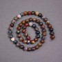Petersite Beads on String, Natural Stone, Smooth Bead, Diameter 7 mm ±, Length 39 cm ±