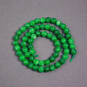 Chrysoprase Beads on a String (Synthetic) Smooth Bead, 8 mm diameter, 38 cm length