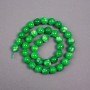 Chrysoprase beads on a thread (synthetic) smooth ball, diameter 10 mm, length 39 cm