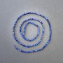 Lapis lazuli cube beads on thread, natural stone, diameter 2x2 mm, length 39 cm