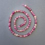 Polychrome Tourmaline Beads, Faceted Cube, 5x5x5 mm, length 39 cm on thread