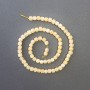 Citrine beads, natural gemstone, faceted cube, diameter 5x5 mm, length 39 cm ± on thread