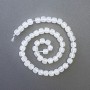 Mountain crystal beads, natural stone, faceted cube, diameter 7×7 mm, length 37 cm on thread
