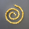 Yellow Jadeite Beads, natural stone, faceted cube, diameter 7x7 mm, length 39 cm on cord