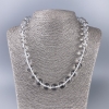 Rock crystal necklace with smooth beads, 12.5 mm diameter, 45 cm length