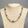 Ophite Bead Necklace (acrylic imitation) with smooth beads, diameter about 10.5 mm, length 48 cm