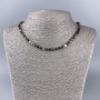 Tourmaline Necklace with natural gemstone, faceted cube beads, 4x4 mm diameter, length 50 cm+