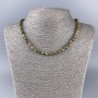 Heliotrope Jasper Necklace, Faceted 50 cm