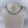 Faceted zoisite necklace, natural stone, cube beads, diameter 4×4 mm, length 50 cm