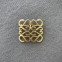 Brooch Accent matte gold-toned metal 40x40mm +