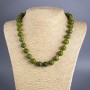 Necklace with Jadeite Imitation (Acrylic) Smooth Beads, 12mm Diameter, 49cm Length