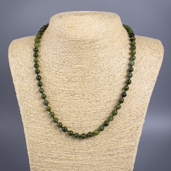 Imitation Jadeite Necklace (Acrylic) Smooth Bead, 6.5 mm Diameter, 50 cm Length