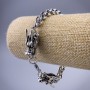 Dragon Chain Bracelet in Silver Metal 10.5×30 mm, thickness 8 mm, length 21 cm +