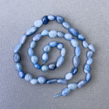 Blue Aventurine Beads Natural Stone Rondelle, Diameter 7x9 mm, Length 40 cm