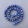 Lapis Lazuli Beads, Natural Stone, Smooth Round Bead, Diameter 10mm ±, Length 38cm ±