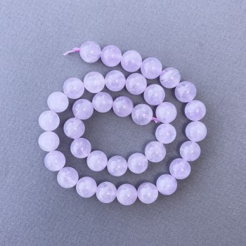 Lavender Amethyst Beads, Natural Stone, Smooth Beads, Diameter 10.5 mm, Length 39 cm+