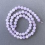 Lavender Amethyst Beads, natural stone, smooth round beads, diameter 6.5 mm, length 39 cm +/-