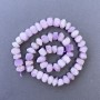 Kunzite Beads, Natural Stone, Faceted Rondelle on Thread, 10x7 mm, Length 39 cm ±