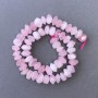 Rose Quartz Beads, Natural Stone, Faceted Rondelle on Thread, Diameter 10x7 mm ±, Length 38 cm ±