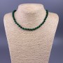 Malachite Necklace (pressed) smooth bead, diameter 6mm+-, length 48cm+-