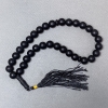 Shungite Prayer Beads (Imitation) Smooth Beads, 12 mm Diameter ± 33 Beads, with Shungite Inserts