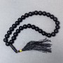 Shungite Prayer Beads (Imitation) Smooth Beads, 12 mm Diameter ± 33 Beads, with Shungite Inserts