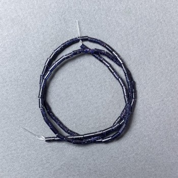 Aventurine Beads 'Night of Cairo' - Faceted, 2x4 mm, 38 cm on thread