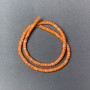 Orange Variscite Beads - Rondelle, Diameter 4.5×2.5mm, Length 38cm on Beading Thread