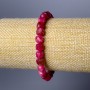 Tourmaline bracelet, natural stone, faceted cube, 5 mm diameter, length 18 cm (stretch)