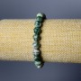Moss Agate Bracelet with Smooth Beads, 8 mm diameter, 18 cm length (stretch)