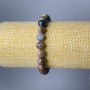 Petersite bracelet with natural stone, smooth beads, 8.5 mm diameter, 18 cm length (stretch)
