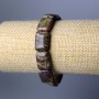 Picasso Jasper Bracelet with Rectangular Links, diameter 13x18 mm +/-, length 18 cm (stretch)