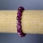 Tourmaline Bracelet, natural gemstone, faceted cube beads, 9 mm diameter, 18 cm length (stretch)