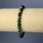 Diopside Bracelet, natural stone, smooth beads, diameter 6.5 mm, length 18 cm (stretch)
