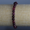 Tourmaline Rubellite Bracelet, natural stone, smooth bead, 6 mm diameter, 18 cm length (stretch)