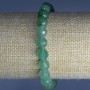 Bracelet made of natural jade with faceted round beads, 8 mm diameter, 18 cm length (stretch)