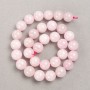 Beads Pink Quartz natural stone smooth beads, diameter 12mm+-, length 38cm+-