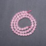Rose Quartz Beads, Natural Stone, Smooth Round Beads, 6.5 mm Diameter, 38 cm Length