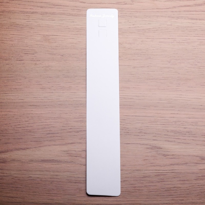 Bracelet display tray 21×3.3 cm, white cardboard, 100 pcs