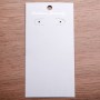 Earrings display card 11.5 × 6 cm, white cardboard, 100 pcs