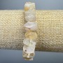 Bracelet with faceted citrine natural stone rondelle, diameter 11×7 mm±, length 18 cm± (stretch)