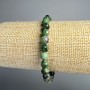 Zoisite bracelet with natural stone, faceted beads, 6 mm diameter, 18 cm length ± (stretch)