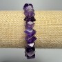 Amethyst bracelet, natural stone, faceted rondelle beads, diameter 10×7 mm, length 18 cm, (stretch)