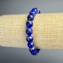 Bracelet of natural lapis lazuli with smooth beads, diameter 8.5 mm, length 18 cm (stretch)