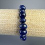 Bracelet with natural lapis lazuli, large faceted beads, diameter 10x7 mm ±, length 18 cm ± (stretch)