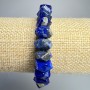 Lapis lazuli bracelet, natural stone, faceted rondelle beads, diameter 10x7mm ±, length 18cm ± (stretch)