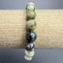 Green Opal Bracelet - Natural Stone, Smooth Beads, 10mm Diameter +/-, 18cm Length +/- (Stretch)