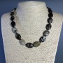 Picasso Jasper Necklace with natural stone, oval shape, diameter 13x18x6mm+-, length 49cm +